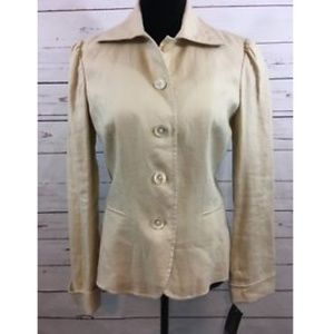 Ralph Lauren Fitted Linen Blazer NWT $210 Size 8